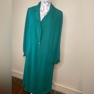 Torrid green 1 button, long kimono with‎ pockets